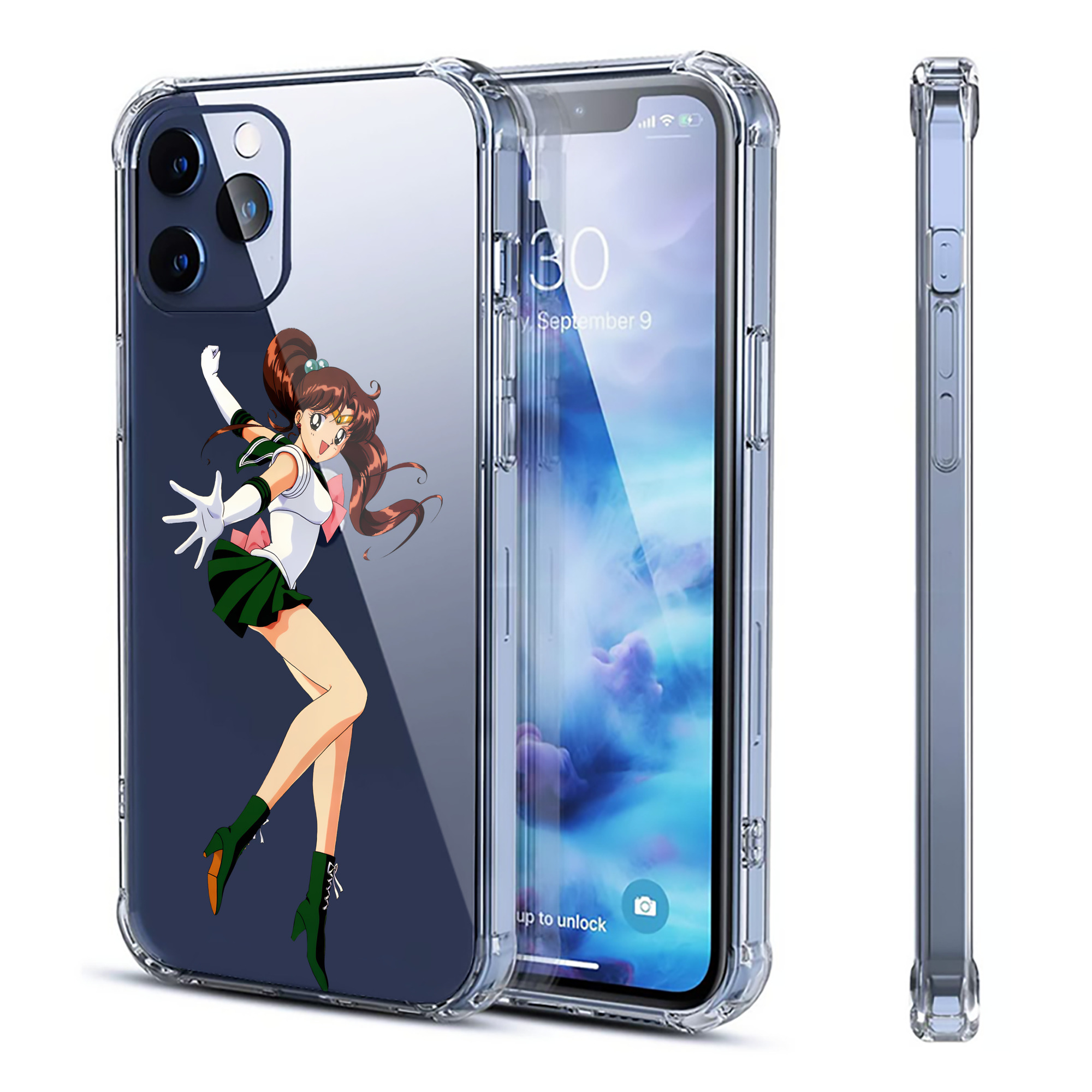 （画像用） 美少女戦士セーラームーン 木野 まこと きの まこと Sailor Moon Kino Makoto （セーラージュピター；Sailor Jupiter） 【iPhone 12シリーズ対応】透明スマホケース（クリアソフトケース）